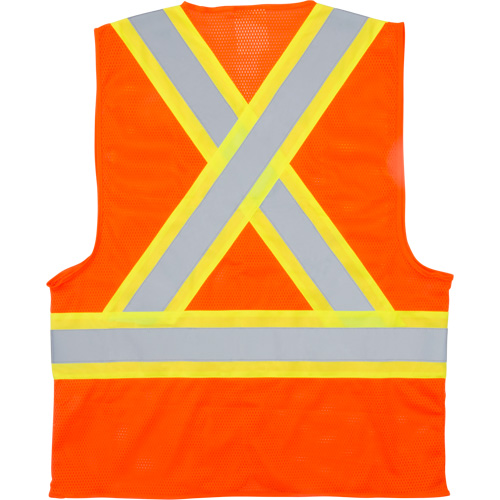 Veste de s&eacute;curit&eacute; pour la circulation, Orange haute visibilit&eacute;, Grand, Polyester Northern Industrial Supply Inc.