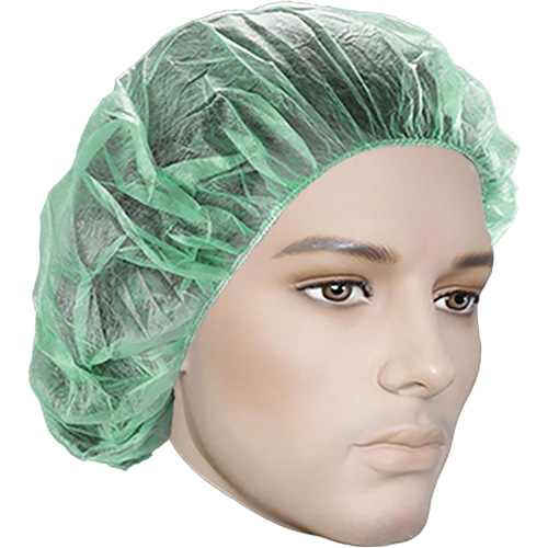 Bouffant Caps, Polypropylene, 21", Green Northern Industrial Supply Inc.