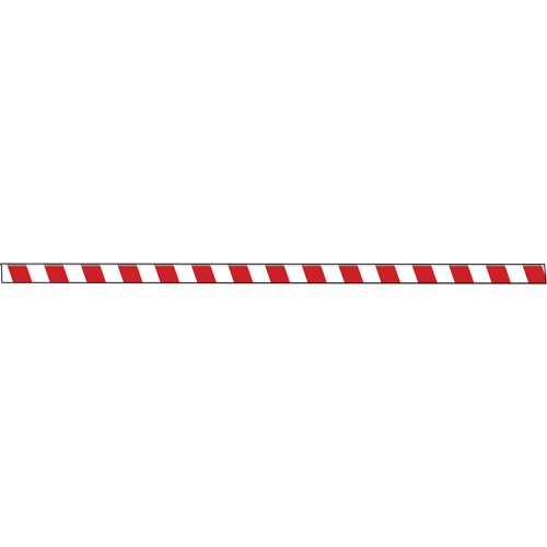 Marqueur robuste pour le sol Tough-Mark, Rectangle, 48" lo x 3" la, Rouge et blanc, Poly&eacute;thyl&egrave;ne Northern Industrial Supply Inc.