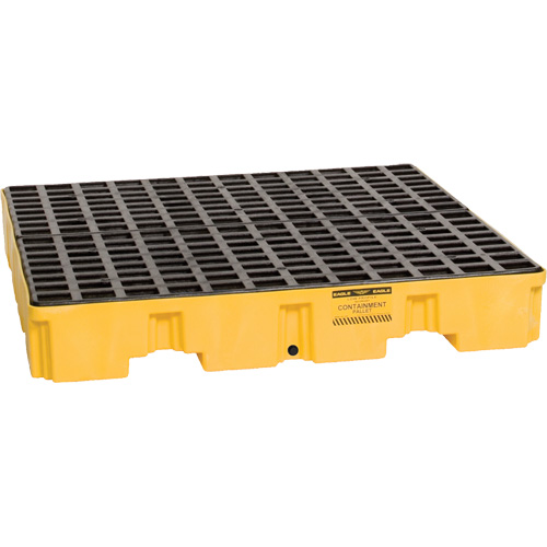 Palette de confinement des d&eacute;versements, Capacit&eacute; de d&eacute;versement 66 gal. US, 51,5'' x 51,5'' x 8" Northern Industrial Supply Inc.