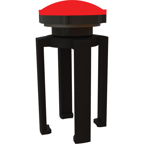 PLUS Barrier System Strobe Light Bracket & Red Strobe Light, Black Northern Industrial Supply Inc.
