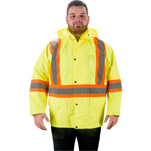RZ1000 Rain Jacket, Polyester, Small, High Visibility Lime-Yellow Northern Industrial Supply Inc.