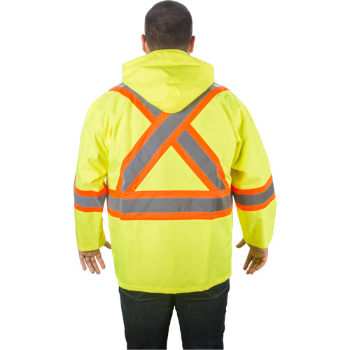 RZ1000 Rain Jacket, Polyester, Small, High Visibility Lime-Yellow Northern Industrial Supply Inc.