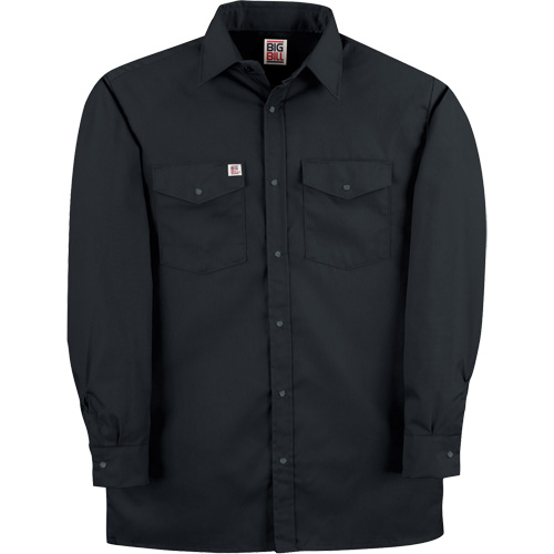 Twill Work Shirt with Snap, Men's, Medium (Tall), Black Northern Industrial Supply Inc.