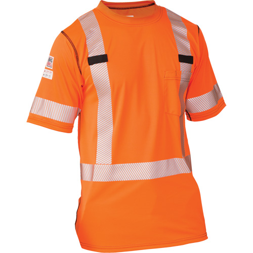 Polartec&reg; Power Grid&reg; High Visibility Short Sleeved T-Shirt, Polyester, X-Large (Tall), Orange Northern Industrial Supply Inc.