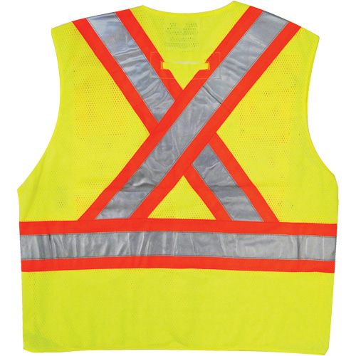 Safety Vest, High Visibility Lime-Yellow, 2X-Large/3X-Large, Polyester Northern Industrial Supply Inc.