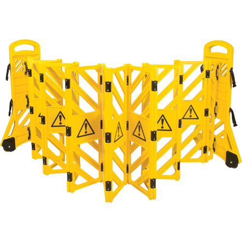 Portable Mobile Barrier, 40" H x 13' L, Yellow Northern Industrial Supply Inc.