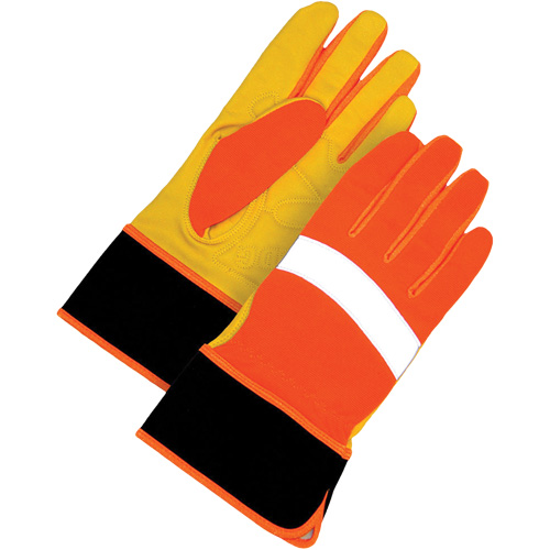 Gants haute visibilit&eacute;, Taille Grand, Paume Cuir fleur Northern Industrial Supply Inc.