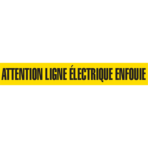 Ruban pour barricade, Français, 3" la x 1000' lo, 2 mils, Noir sur jaune Northern Industrial Supply Inc.