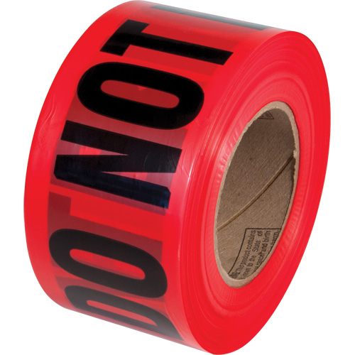 PrimeGuard "Danger Do Not Enter" Barricade Tape, English, 3" W x 1000' L, Black on Red Northern Industrial Supply Inc.