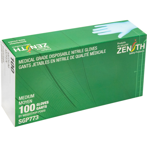 Puncture-Resistant Medical-Grade Disposable Gloves, Medium, Nitrile, 4.5-mil, Powder-Free, Blue, Class 2 Northern Industrial Supply Inc.