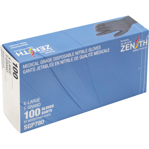 Gants jetables de calibre m&eacute;dical r&eacute;sistants &agrave; la perforation, T-Grand, Nitrile, 5 mils, Sans poudre, Noir, Classe 2 Northern Industrial Supply Inc.