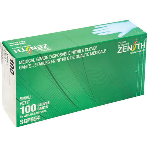 Puncture-Resistant Medical-Grade Disposable Gloves, Small, Nitrile, 3.5-mil, Powder-Free, Blue, Class 2 Northern Industrial Supply Inc.