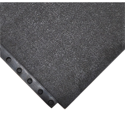 24/Seven&reg; Locksafe&reg; Anti-Fatigue Mat, Smooth, 3' x 3' x 5/8", Black, Natural Rubber Northern Industrial Supply Inc.