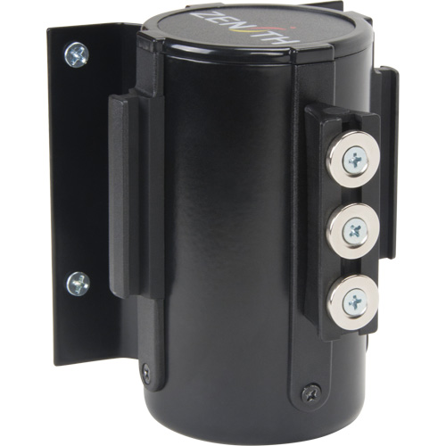 Wall Mount Barrier with Magnetic Tape, Steel, Screw Mount, 12', Black Tape Northern Industrial Supply Inc.