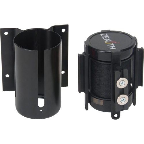 Wall Mount Barrier with Magnetic Tape, Steel, Screw Mount, 7', Black Tape Northern Industrial Supply Inc.