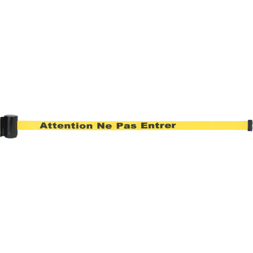 Wall Mount Barrier with Magnetic Tape, Steel, Screw Mount, 7', Yellow Tape Northern Industrial Supply Inc.