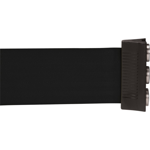 Wall Mount Barrier with Magnetic Tape, Steel, Screw Mount, 12', Black Tape Northern Industrial Supply Inc.