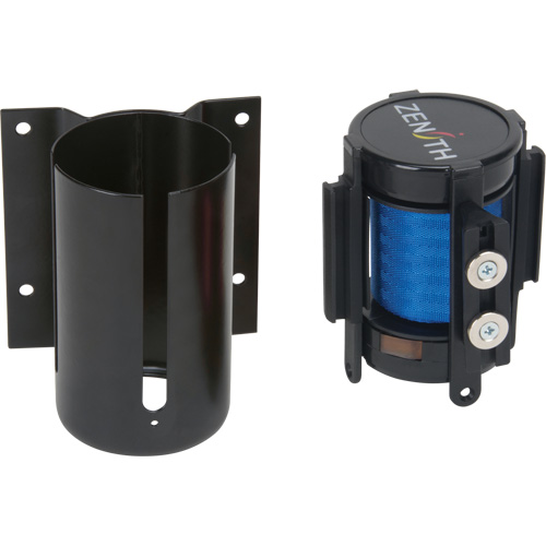 Barri&egrave;re &agrave; fixation murale avec ruban magn&eacute;tique, Acier, Fixation par vis, 7', Ruban Bleu Northern Industrial Supply Inc.
