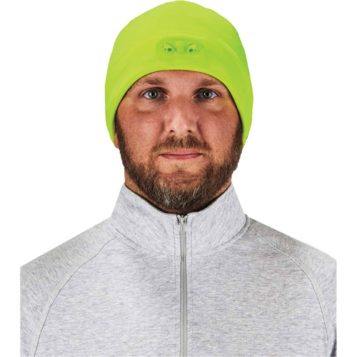 Bonnet N-Ferno &agrave; lumi&egrave;res DEL, Taille unique, Vert lime haute visibilit&eacute; Northern Industrial Supply Inc.