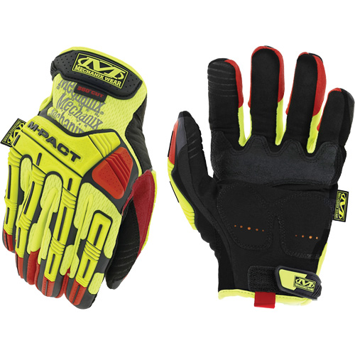 Gants antichocs haute visibilit&eacute; D4-360 M-Pact, 8, Paume en Synth&eacute;tique, Poignet Boucle et crochet Northern Industrial Supply Inc.