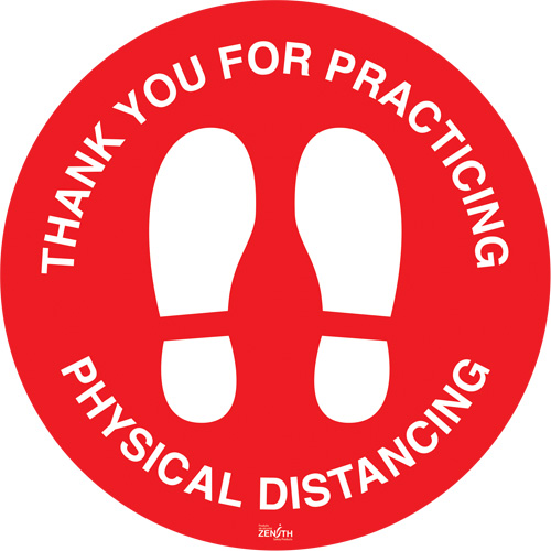 "Physical Distancing" Floor Sign, Adhesive, English with Pictogram Northern Industrial Supply Inc.