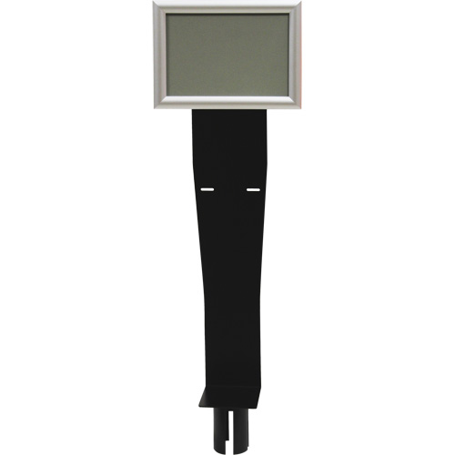 Porte-distributeur/enseigne pour poteaux de barri&egrave;re pour le contr&ocirc;le des foules, Noir Northern Industrial Supply Inc.