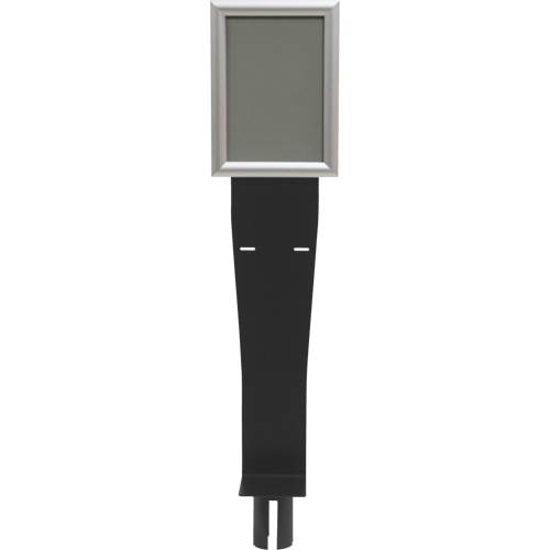 Porte-distributeur/enseigne pour poteaux de barri&egrave;re pour le contr&ocirc;le des foules, Noir Northern Industrial Supply Inc.