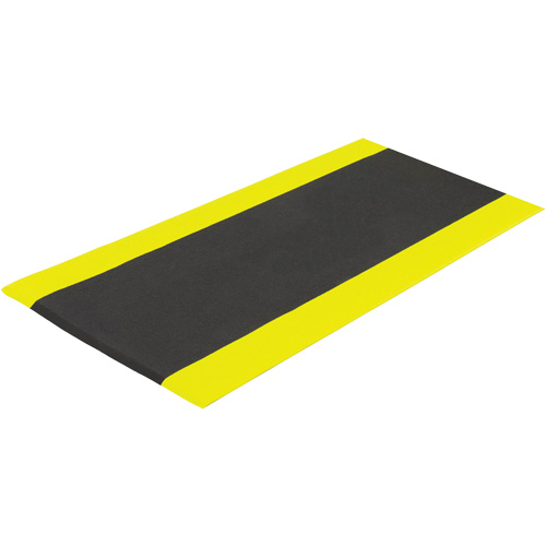 Tapis antifatigue Airsoft, Rugueux, 3' x 5' x 3/8", Noir/Jaune, &eacute;ponge en PVC Northern Industrial Supply Inc.
