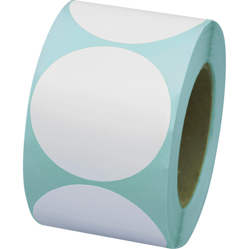 Coloured Marking Dots, Circle, 3" L x 3" W, White, Vinyl Northern Industrial Supply Inc.