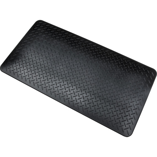 Anti-Fatigue Matting, Diamond, 1-2/3' x 3-1/4' x 3/4", Black, Polyurethane Northern Industrial Supply Inc.