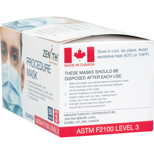 Disposable Procedure Face Masks, ASTM F2100 Level 3, Class 1 Northern Industrial Supply Inc.