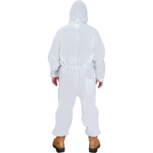 Hooded Coveralls, Medium, White, SMS Northern Industrial Supply Inc.