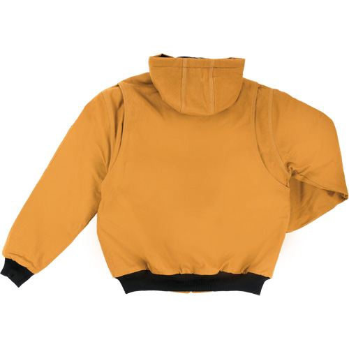 Blouson d'aviateur en toile lourde avec capuchon, Hommes, Petit, Brun Northern Industrial Supply Inc.