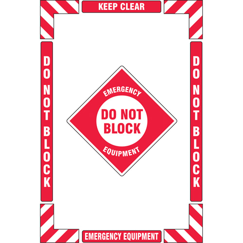 Trousse de marquage du sol ?Emergency Equipment? (&eacute;quipement durgence), Adh&eacute;sif, Anglais avec pictogramme Northern Industrial Supply Inc.