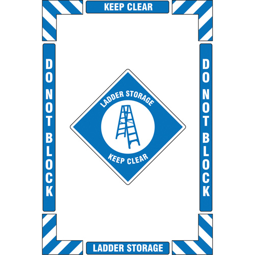 Trousse de marquage du sol ?Ladder Storage? (rangement d&eacute;chelle), Adh&eacute;sif, Anglais avec pictogramme Northern Industrial Supply Inc.