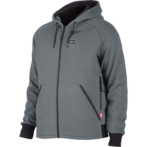 Chandail &agrave; capuchon chauffant M12 complet, Hommes, 2T-Grand, Gris, Polyester Northern Industrial Supply Inc.