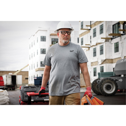 Hybrid Work Tee Shirt, Men's, Small, Grey Northern Industrial Supply Inc.