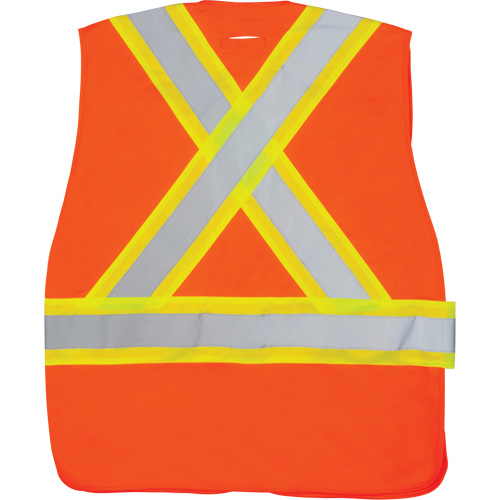 Veste d'arpenteur haute visibilit&eacute; conforme &agrave; la CSA, Orange haute visibilit&eacute;, Moyen, Polyester Northern Industrial Supply Inc.