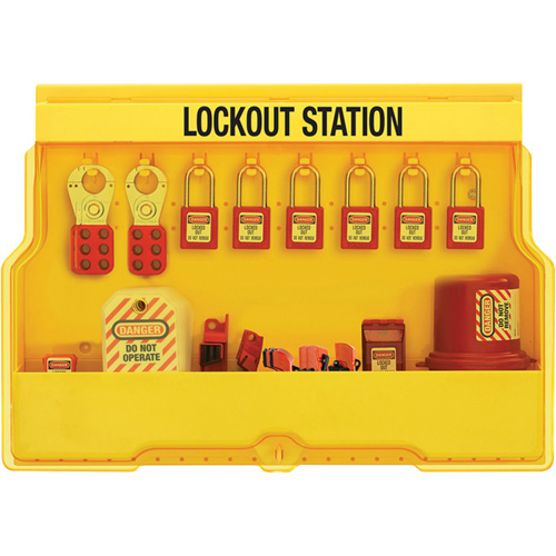 Premier Electrical Lockout Station, Thermoplastic Padlocks, 16 Padlock Capacity, Padlocks Included Northern Industrial Supply Inc.