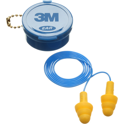 E-A-R Ultrafit Premolded Earplugs, Corded, Pair - Plastic Case, 25 dB NRR, One-Size Northern Industrial Supply Inc.
