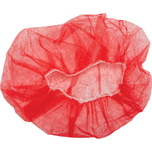 Bouffant Caps, Polypropylene, 21", Red Northern Industrial Supply Inc.