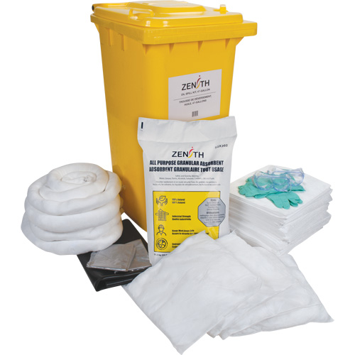 Trousse de lutte contre les d&eacute;versements de premi&egrave;re qualit&eacute;, Huile seulement, Bac, Absorbance de 63 gal. US Northern Industrial Supply Inc.