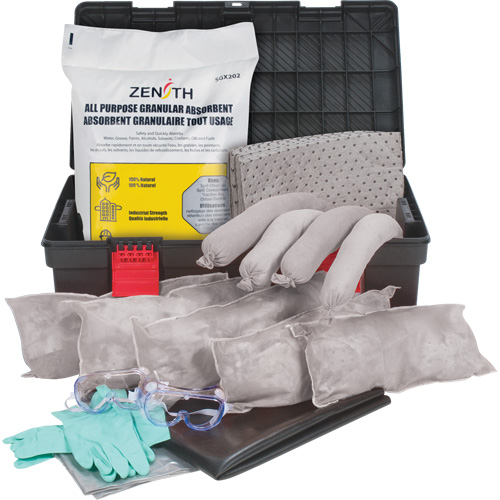 Trousses contre les d&eacute;versements dans une boîte &agrave; outils, Universel, Bac, Absorbance de 31 gal. US Northern Industrial Supply Inc.