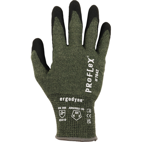 Gants r&eacute;sistant &agrave; la coupe Proflex 7042, Taille Petit, Calibre 18, Rev&ecirc;tement Nitrile, Enveloppe en Aramide, ASTM ANSI niveau A4/EN 388 niveau D Northern Industrial Supply Inc.