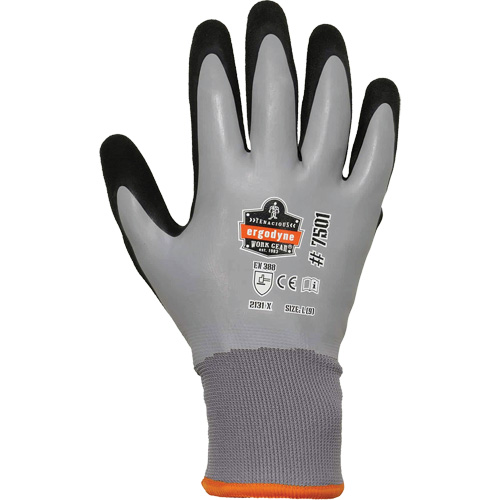 Gants de travail Hydrofuges et enduits pour l'hiver ProFlex 7501, Petit, R&ecirc;vetement Nitrile/Latex, Calibre 10/15, Enveloppe en Polyester Northern Industrial Supply Inc.
