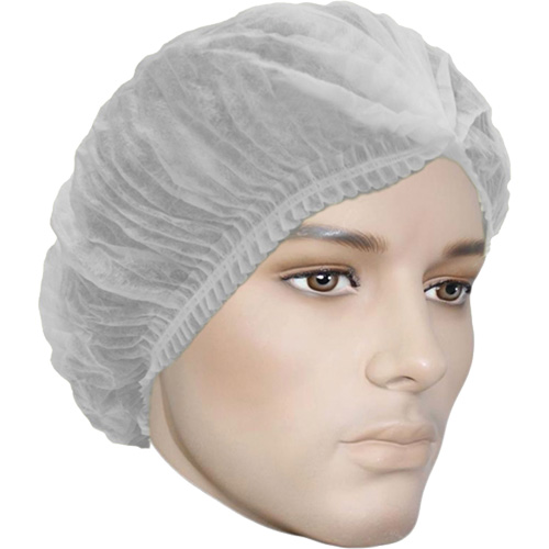 Bonnet bouffant pliss&eacute; Cova-Cap, Polypropyl&egrave;ne, 21", Blanc Northern Industrial Supply Inc.