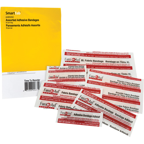 SmartCompliance&reg; Refill Adhesive Bandages, Assorted, Fabric/Plastic, Non-Sterile Northern Industrial Supply Inc.
