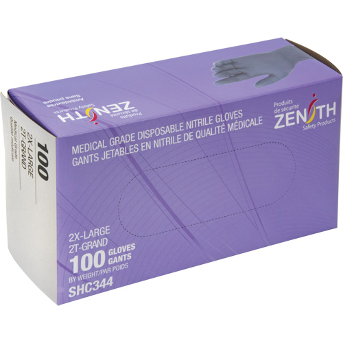 Medical Grade Disposable Gloves, 2X-Large, Nitrile, 6-mil, Powder-Free, Black, Class 2 Northern Industrial Supply Inc.