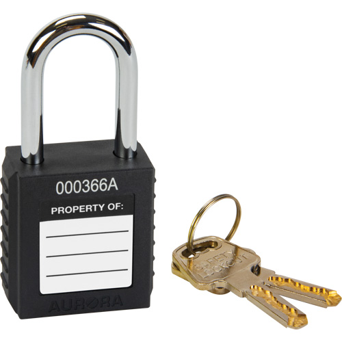 Verrouillage pour les consignations, Cadenas de s&eacute;curit&eacute;, Cl&eacute;s diff&eacute;rentes, Thermoplastique, Largeur de 1-1/2" Northern Industrial Supply Inc.